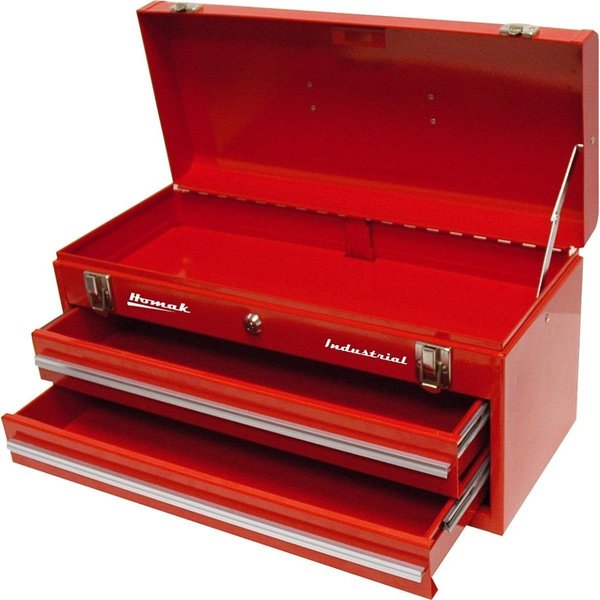 Homak Friction Tool Box, Red, 20 in W x 9-3/4 in D x 8-1/2 in H HO297195